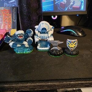 Skylanders Figurine Collection with Blue and White Characters